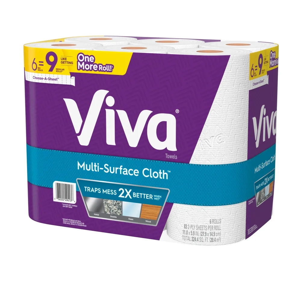 Viva Multi Surface Big Roll-498 Count-4/Case Kimberly Clark