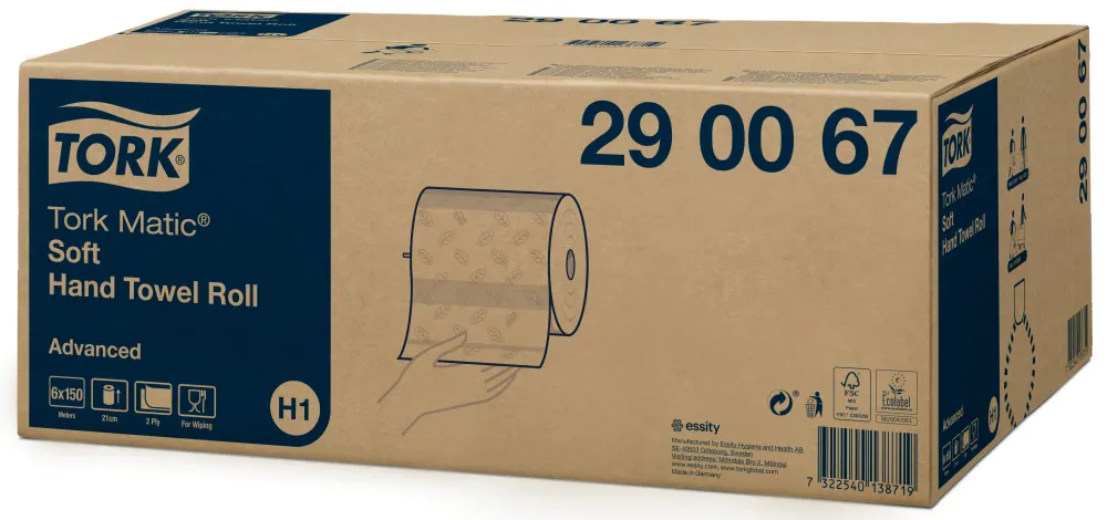 Tork Advanced handdoekrol 2-lgs 150 mtr x 21 cm - 6 rollen