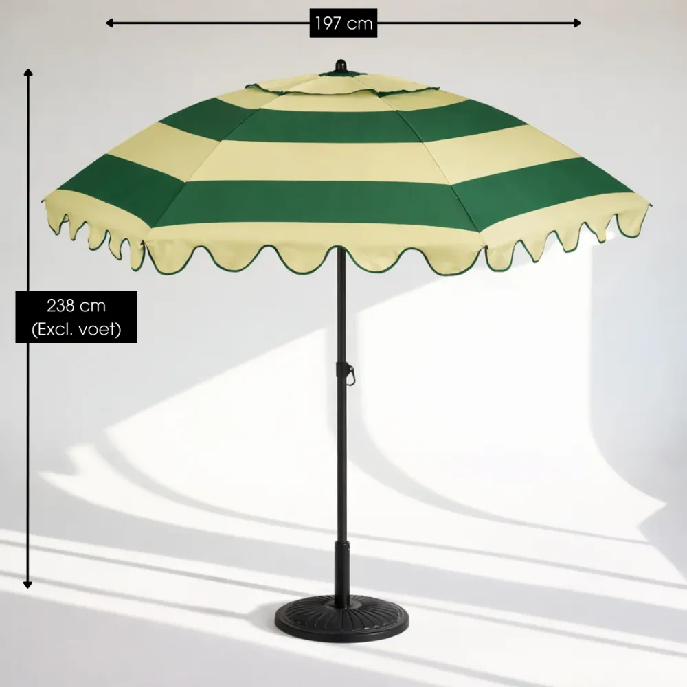 Parasol Strepen Groen Mica Decorations