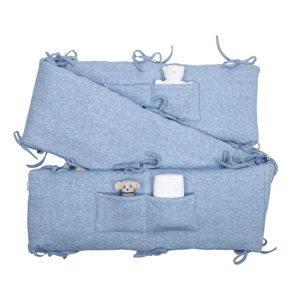 Poetree - Chevron Denim Blue - Box Bumper/ Parc beschermer