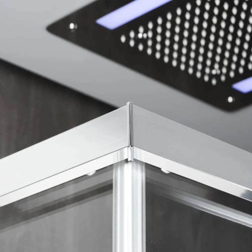Rectangular shower enclosure corner opening cm 100x75 Lauren model 8 mm tempered glaswerk - RIGHT SIDE