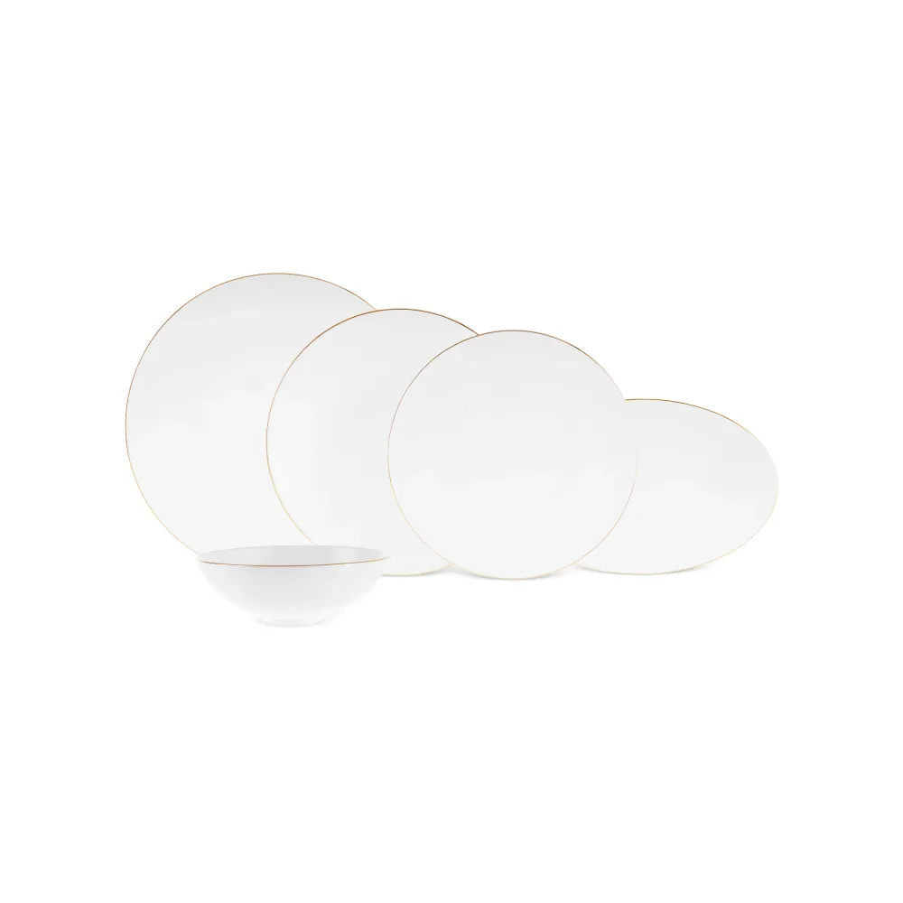 Karaca Fine Pearl Extra Chanak 55-delige Serviesset voor 12 personen Goud
