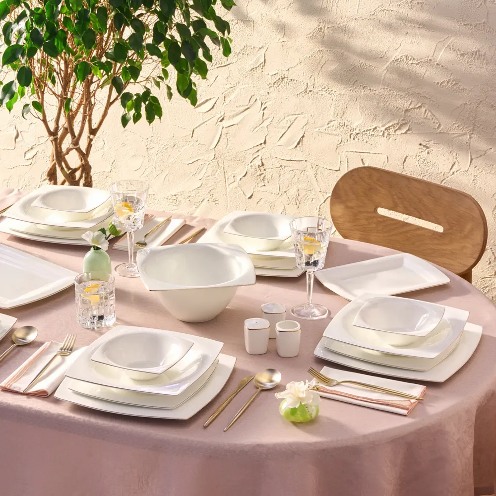 Karaca Dara Gold Fine Pearl 12 Persoons Servies, 58-Delig