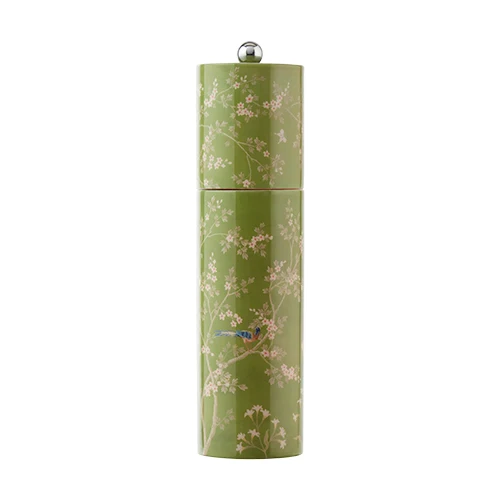 Groene chinoiserie zout- pepermolen