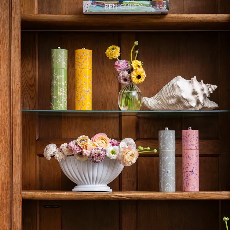 Roze chinoiserie zout- pepermolen