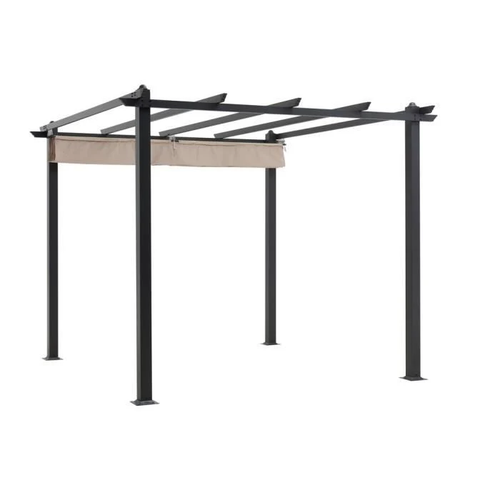 CORDOBA aluminium pergola - Beige - 3 x 3 meter