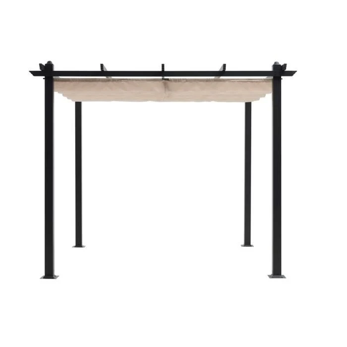 CORDOBA aluminium pergola - Beige - 3 x 3 meter