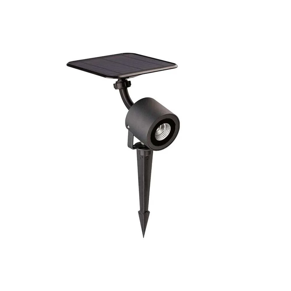 SLP LUMINARIO SOLAR LED COB 2W PARA JARDIN 3500K 300LM IP65 8HR DE LUZ BATERIA LI-ION LITIO CUERPO DE ALUMINIO Y POLICARBO...