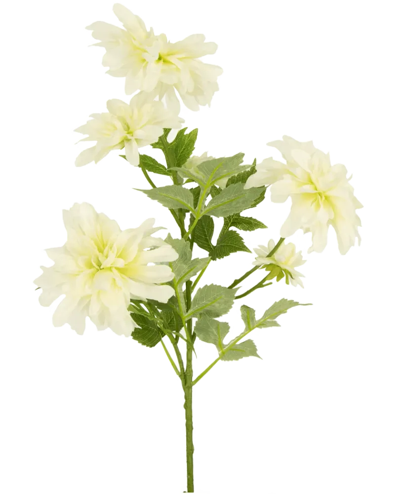 Kunstbloem Dahlia 60 cm wit