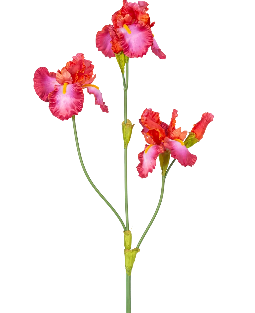 Kunstbloem Iris 102 cm rood