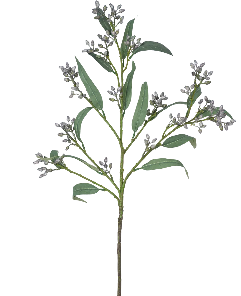 Kunsttak Eucalyptus bes 78 cm grijs