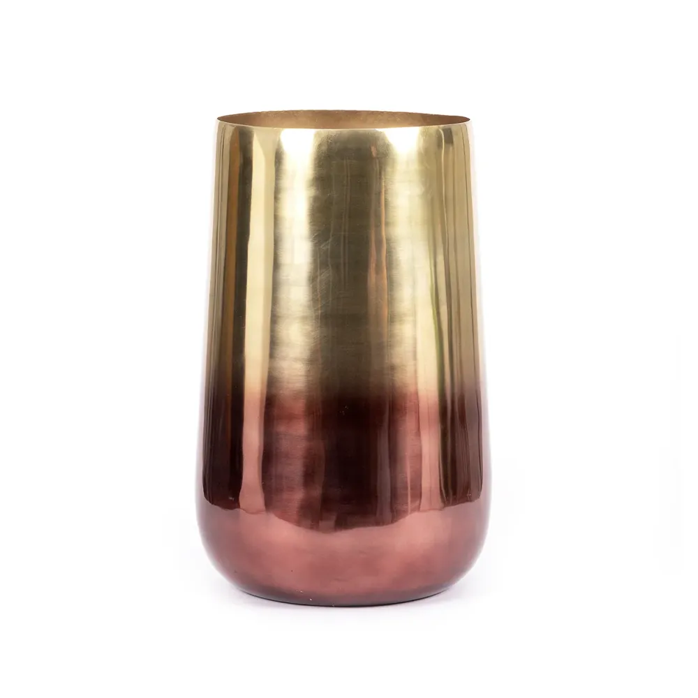 De Two Tone Plantenbak - Messing - XL