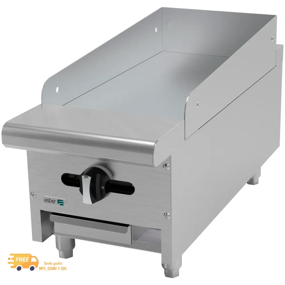 ASBER AEMG-12 GAS SMOOTH GRIDDLE 5/8" PLATE
