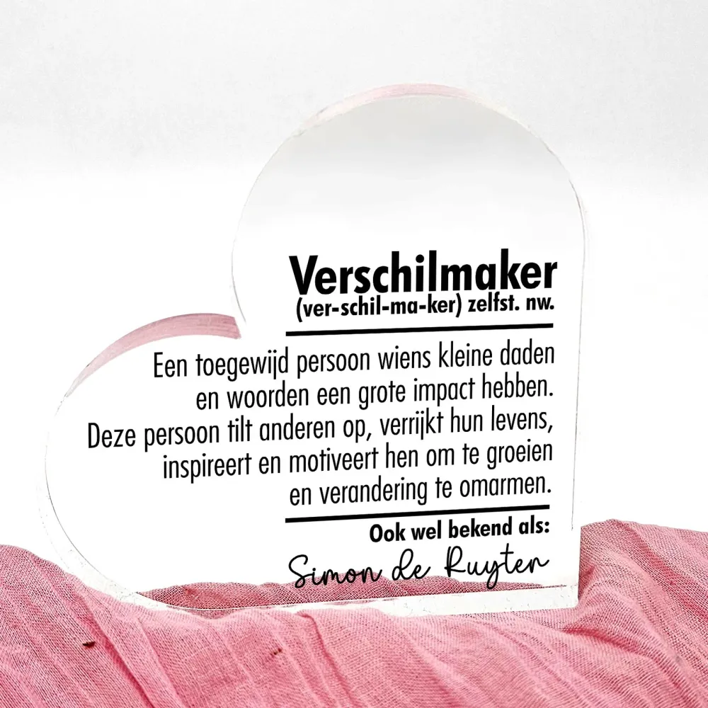 Verschilmaker - Prachtig cadeau voor een collega