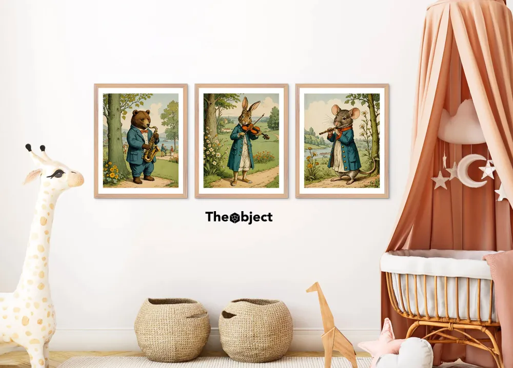 De groep dierenmuzikanten - 3 Posters Posterscape Creative Studio