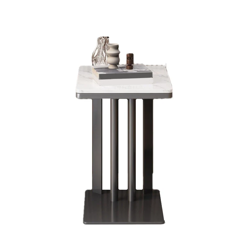 Contemporary Metaal C Side Table Slate Top Rectangular Side Table