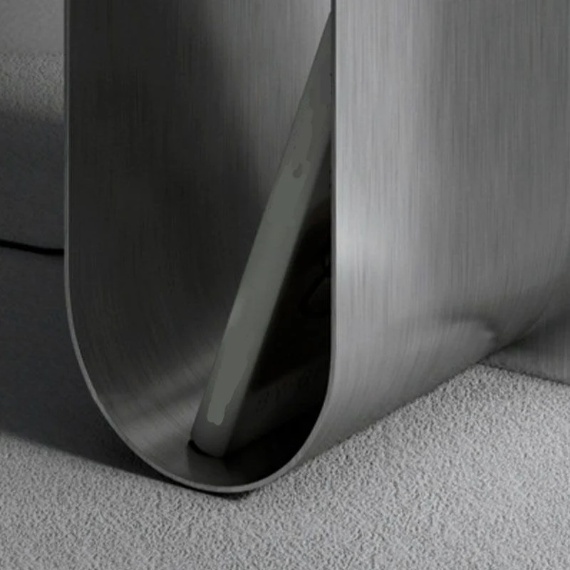 Verstelbare 15" Tall Mid-Century Metaal Rectangle Top Side Table Abstract End Table Storage Black