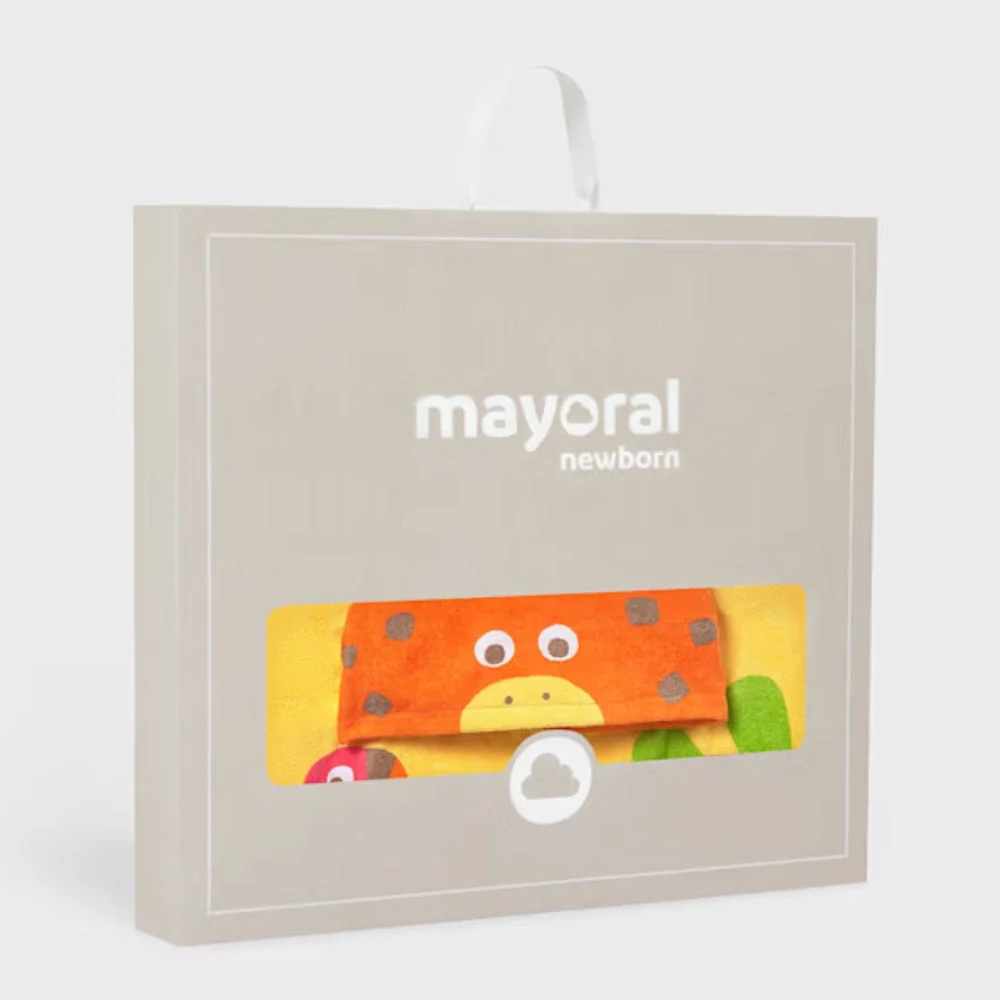 Mayoral badhanddoek met capuchon Mosterd