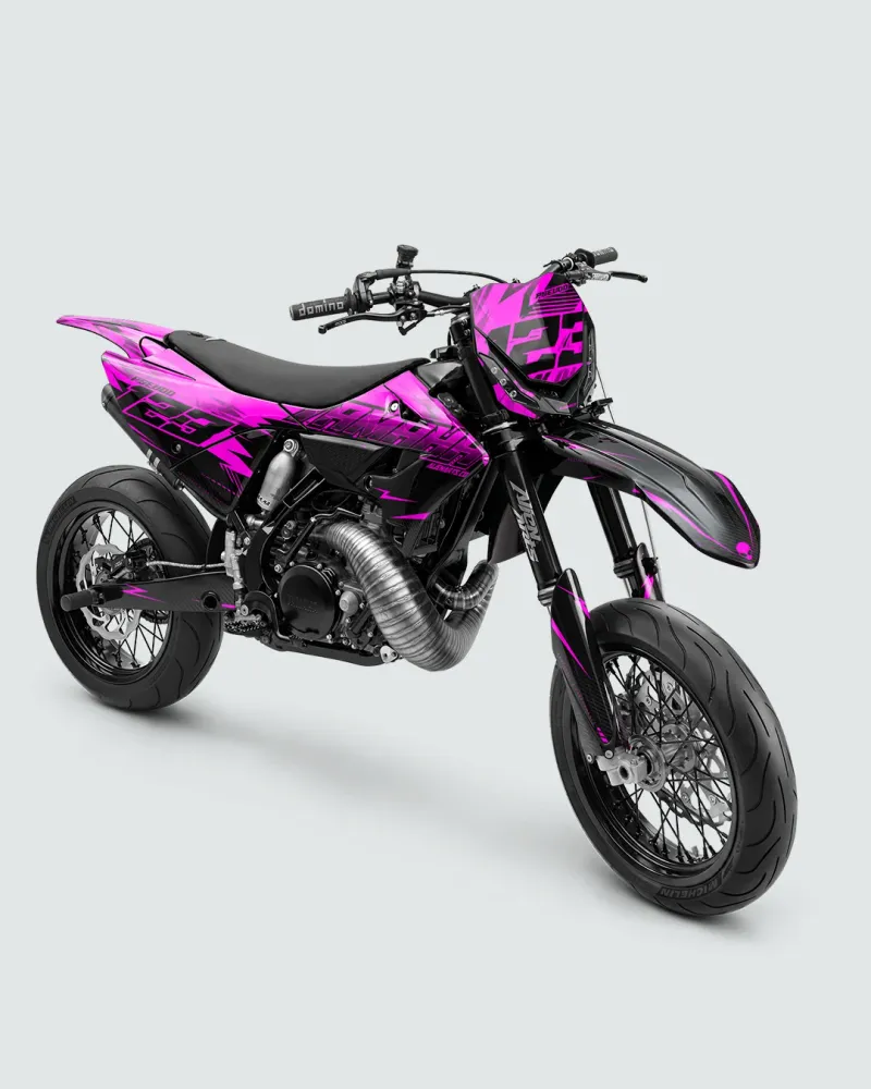 CARBX - Semi-personaliserbare Supermotard-decoratieset - Roze
