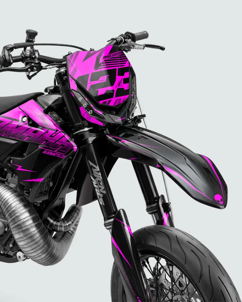 CARBX - Semi-personaliserbare Supermotard-decoratieset - Roze