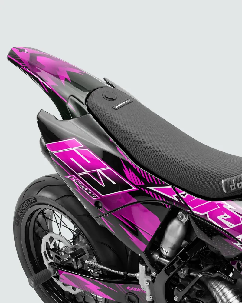 IONIK - Semi-personaliserbare Supermotard-decoratieset - Roze