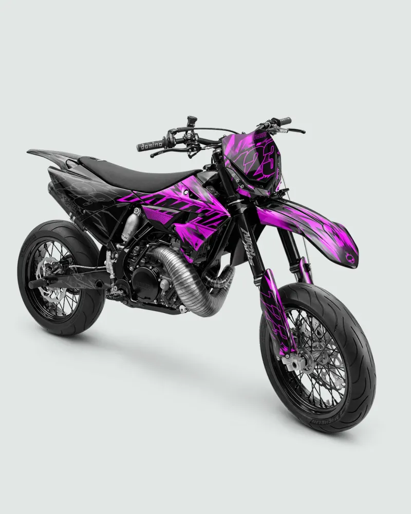 PULSAR - Semi-personaliserbare Supermotard-decoratieset - Roze