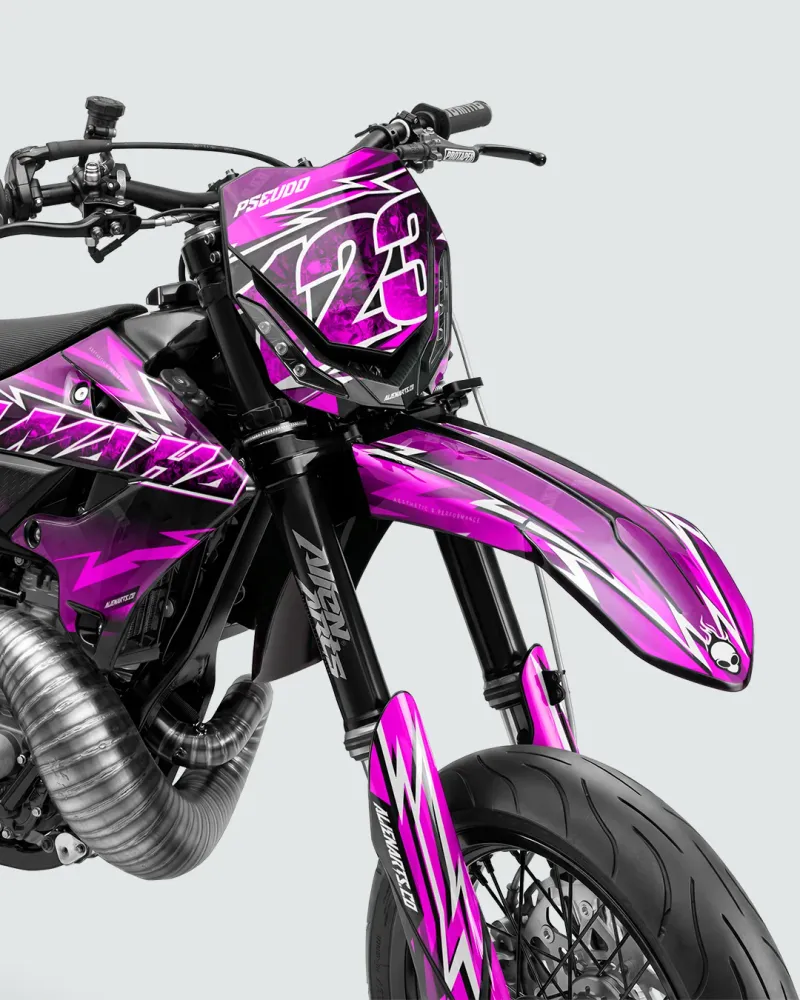 XONIX - Semi-personaliserbare Supermotard-decoratieset - Roze