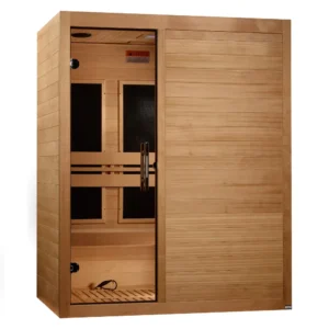 Maxxus S-Line 3-Person Low EMF FAR Indoor Infrared Sauna + Rood Light Therapy | MX-S306-01