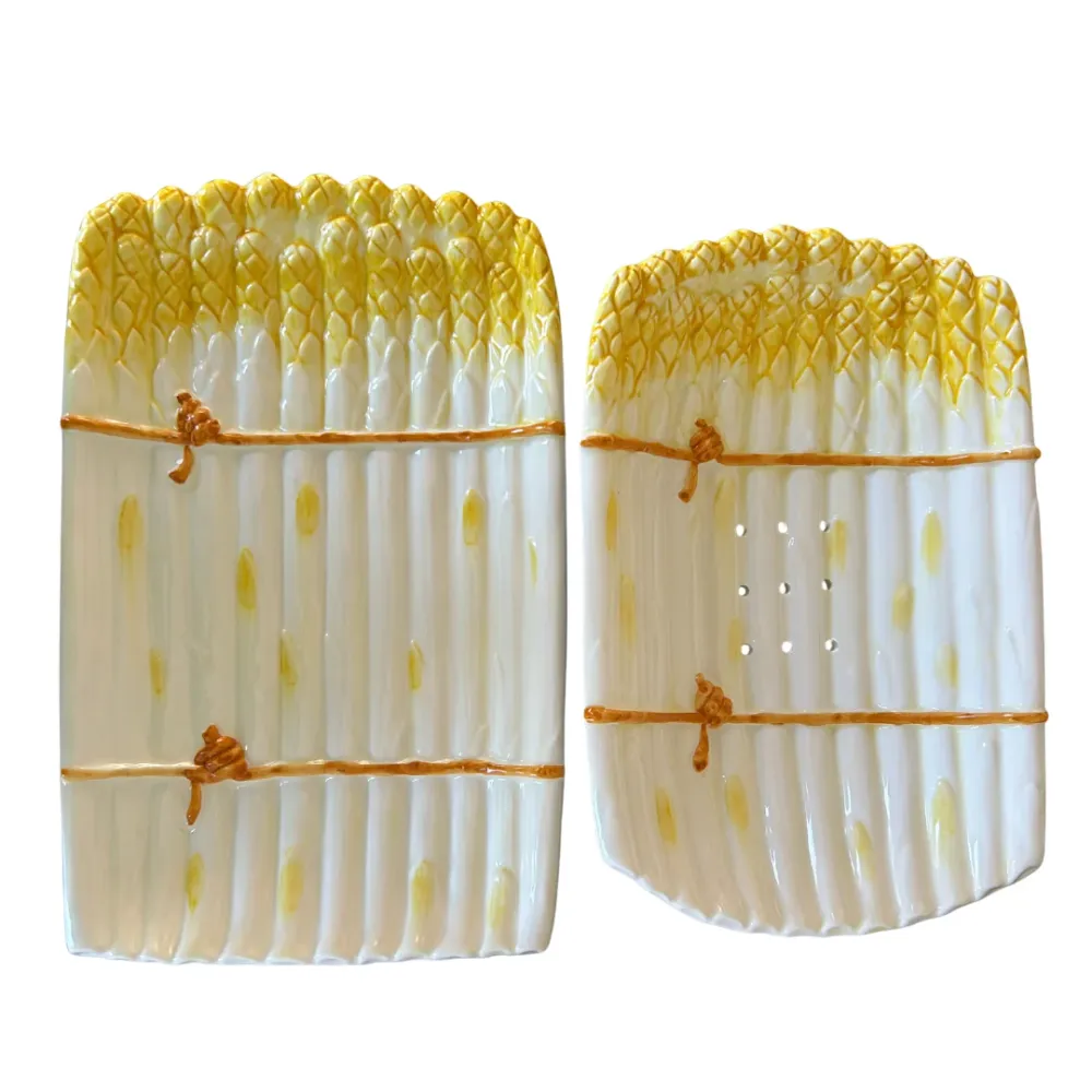 Aspergeschaal set - Geel – 34 x 21 cm