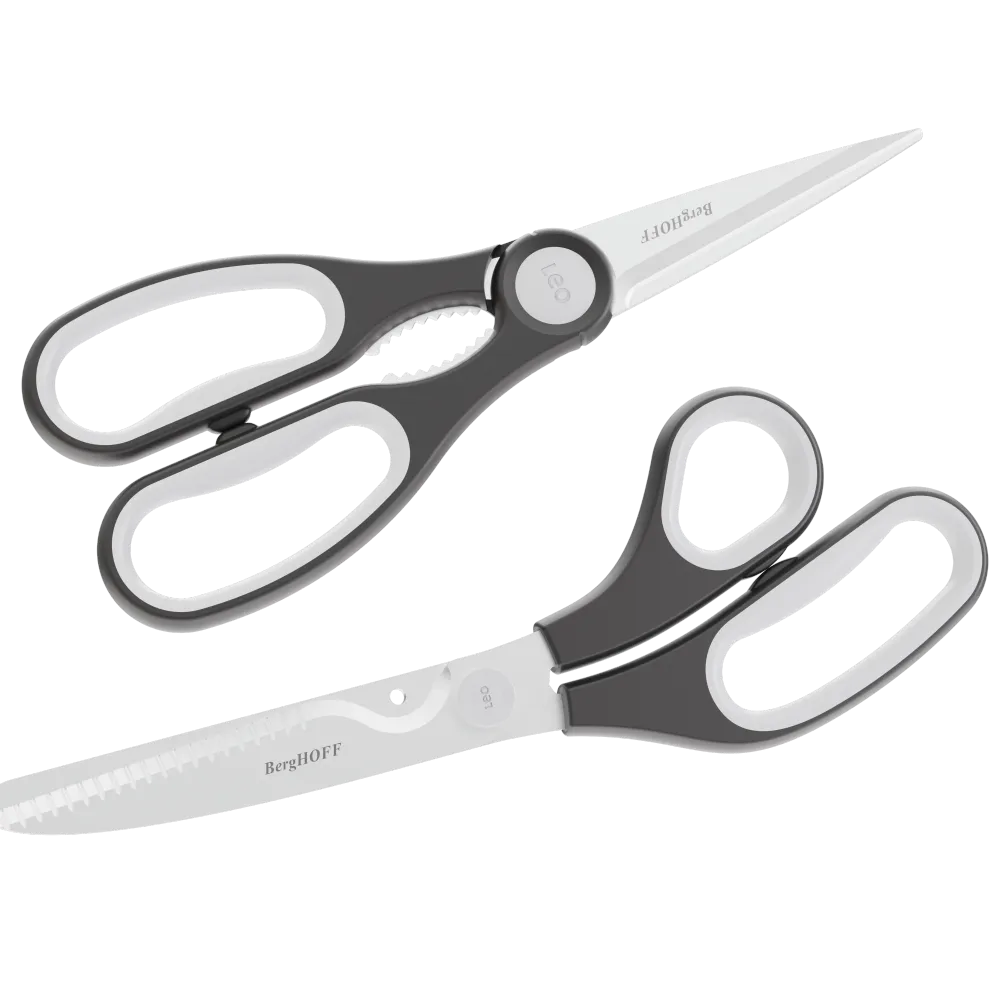 LEO Multifunctionele keukenschaar met magnetische hoes Graphite 23cm