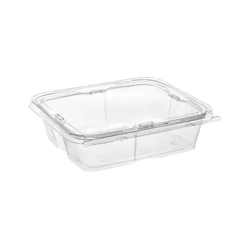 Inline Plastics Safe-T-Fresh Tamper Evident & Tamper Resistant Deli Clamshell Tub, 48 oz. - #TS48 Zonder Chloorgeur