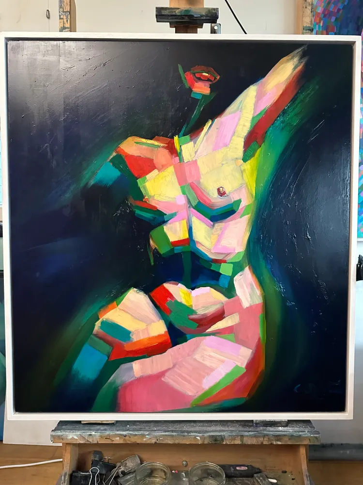 Cubist Sitting Nude