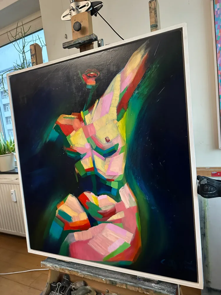 Cubist Sitting Nude