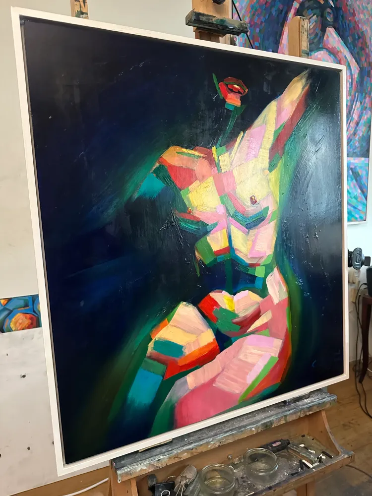 Cubist Sitting Nude