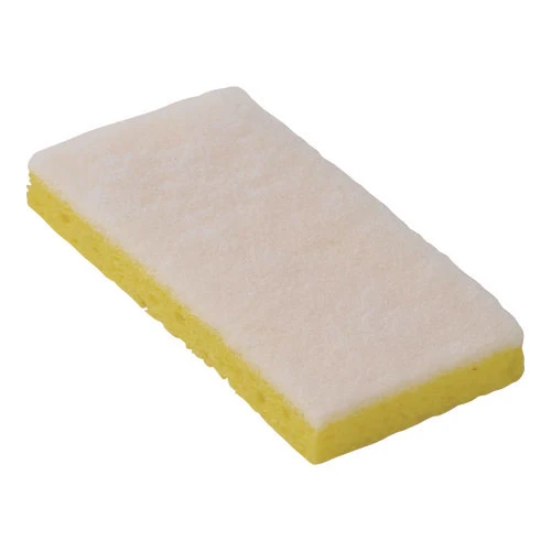 Americo Resort Cut Scrub Sponge Light Duty 6.25x3.18 White/yellow 40/Case Americo®