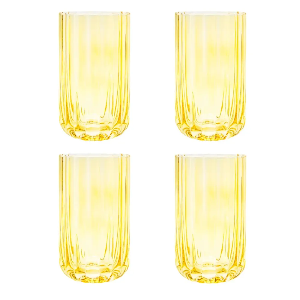 Brut Homeware Longdrink Gaia - set van 4 - oker Brût Homeware
