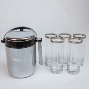 Vintage longdrinkglazen + ijsemmer