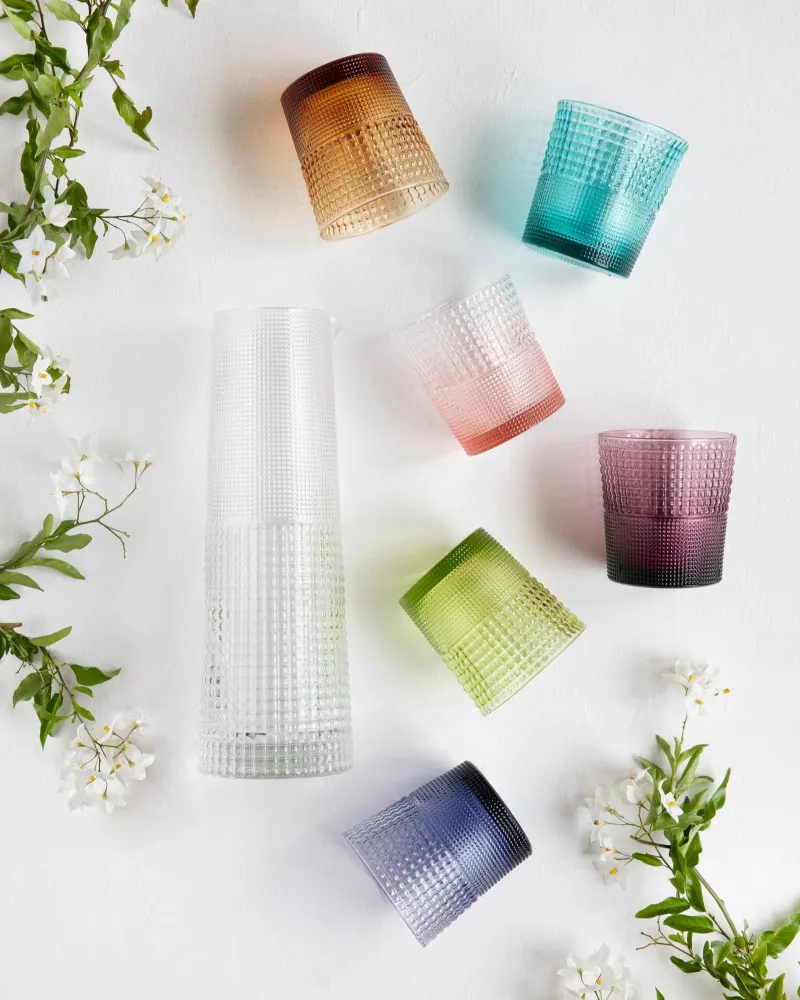 Set van 6 glazen + Pikes Colours kan IVV