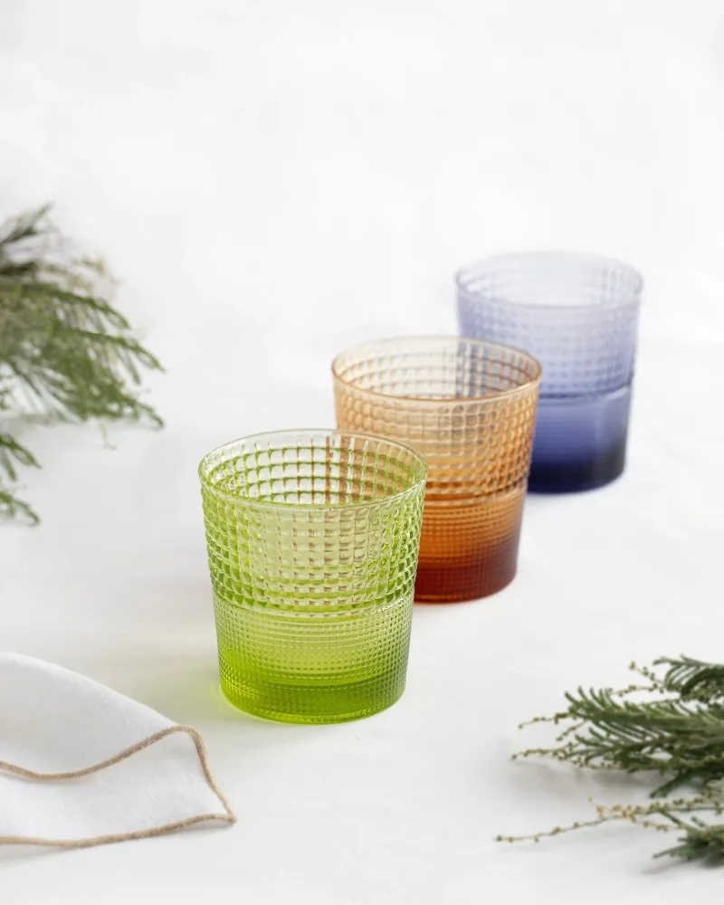 Set van 6 glazen + Pikes Colours kan IVV