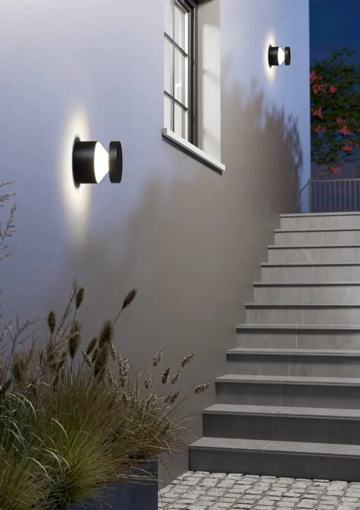 EGLO plafondlamp buiten Melzo - led - 13.5 cm - zwart