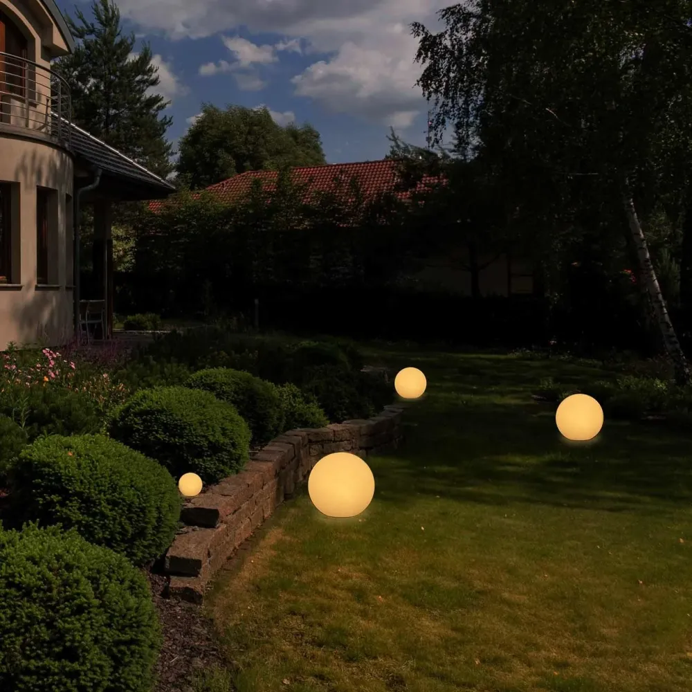 Ylumen buitenlamp Globe - 1 lichts - 30 x 30 cm - wit
