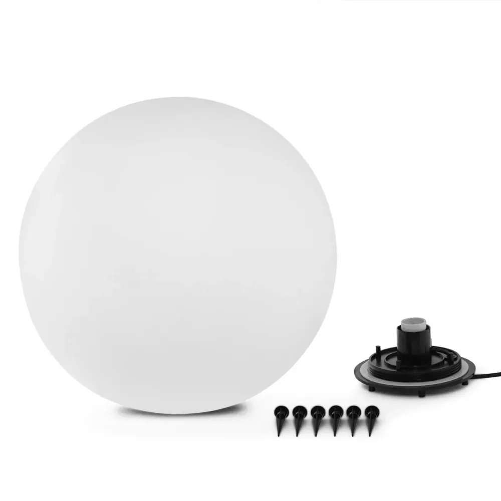 Ylumen buitenlamp Globe - 1 lichts - 30 x 30 cm - wit