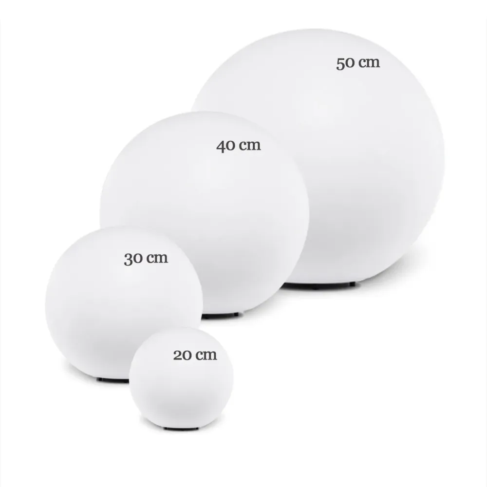 Ylumen buitenlamp Globe - 1 lichts - 40 x 40 cm - wit