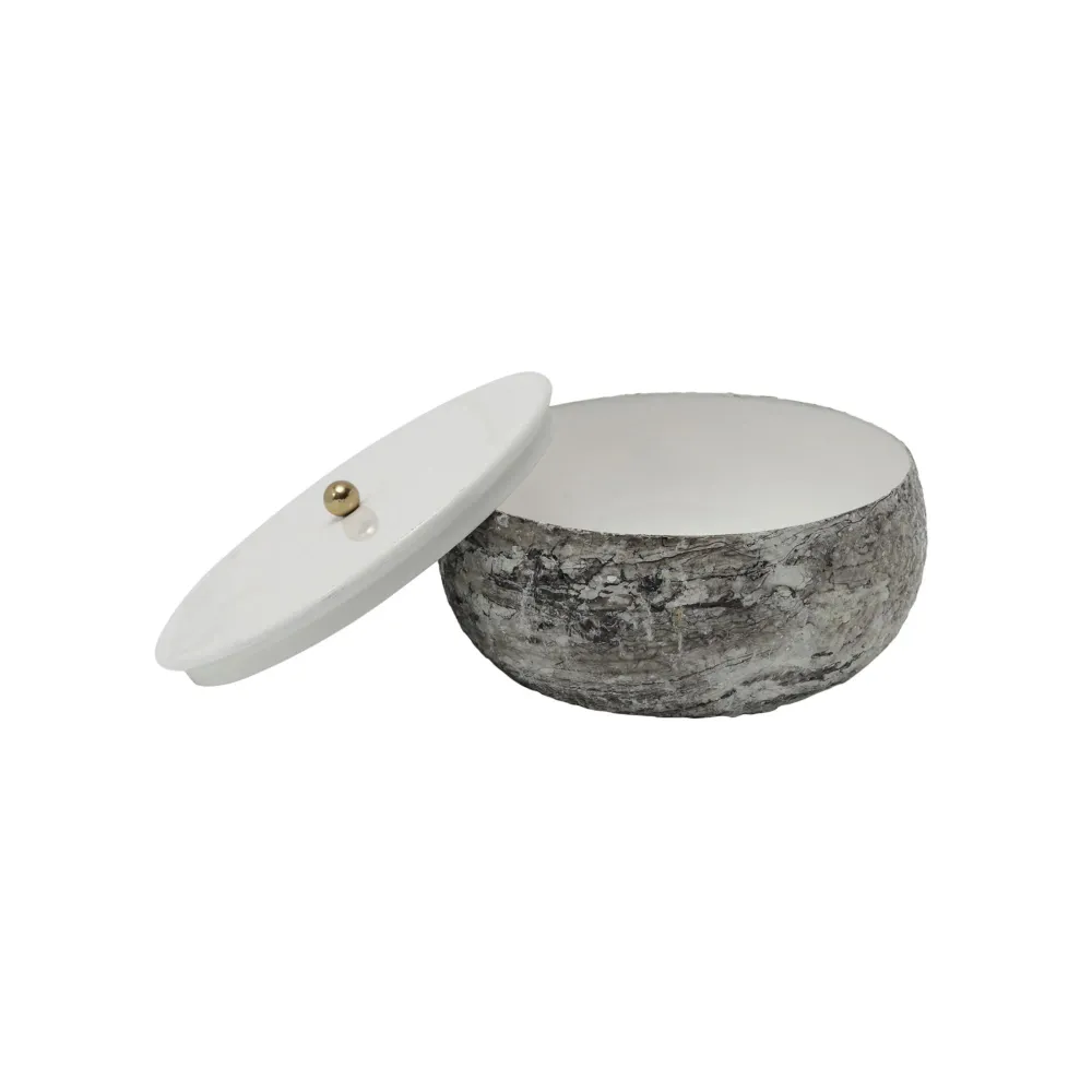Present Time keukenaccessoire Mosaic Marble - wit - Ø16.5cm