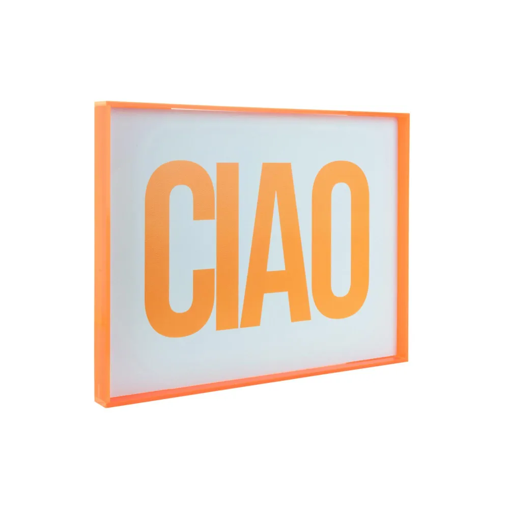 Present Time wanddecoratie Ciao Large - oranje - 3x41x31cm