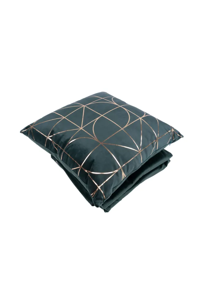 Set van deken en Sierkussen Shapes Kayoom