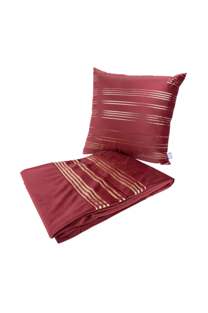 Set van deken en Sierkussen Stripe Kayoom