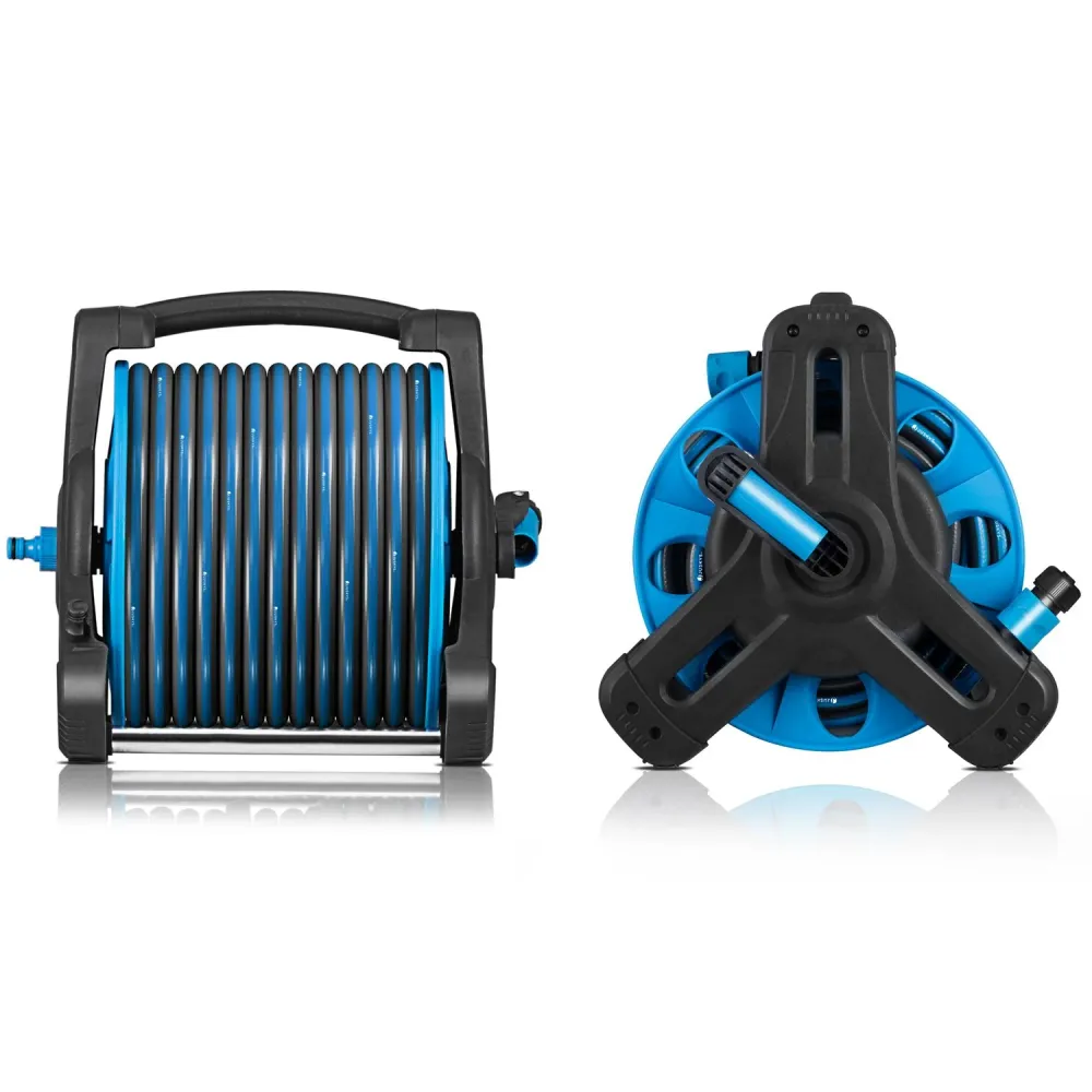 Mobiele Slanghaspel Basic - 30 Meter - Blauw - Inclusief toebehoren Hosel