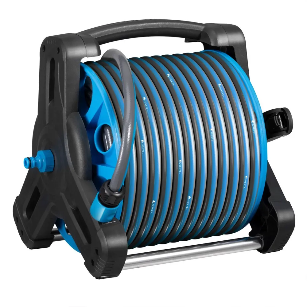 Mobiele Slanghaspel Basic - 30 Meter - Blauw - Inclusief toebehoren Hosel