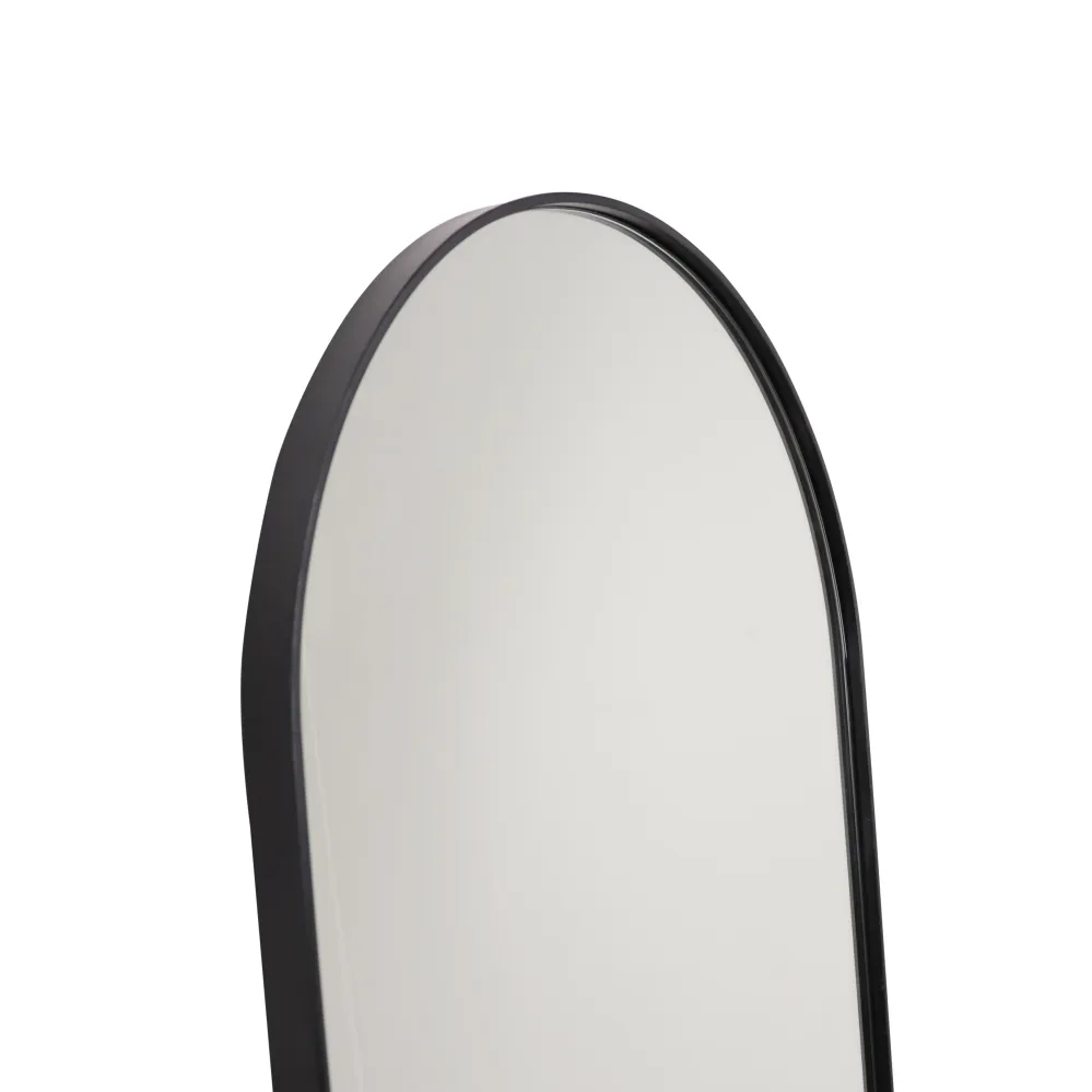 Ovalen Zwarte Spiegel - 140×50cm